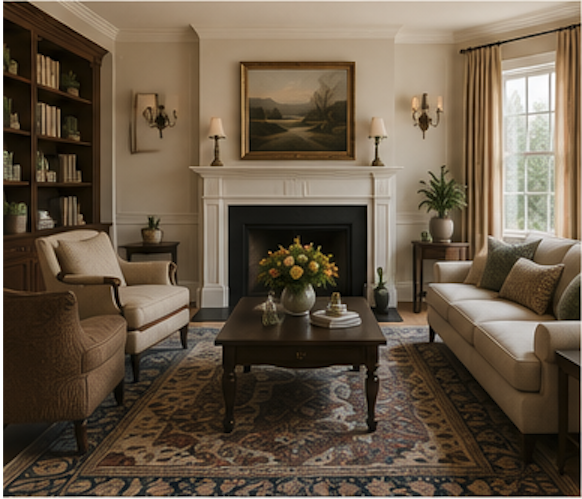 Traditional inspired bedroom design